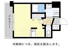 エンクレスト博多Rey 1Kの間取図画像