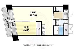 レジデンス住吉 1LDKの間取図画像
