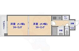セピア西公園 2Kの間取図画像