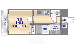 エンクレスト博多駅南2 1Kの間取図画像