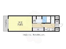 ラハイナ博多 1Kの間取図画像