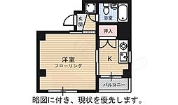 コーポラス本浦 1Kの間取図画像
