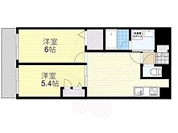 アトラスアルファーノ箱崎 2LDKの間取図画像