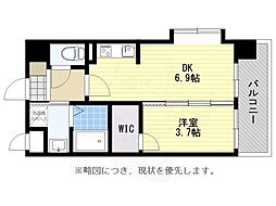 カーサエンペサール 1DKの間取図画像