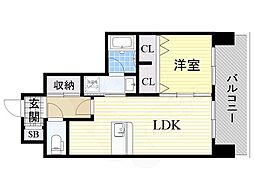 LANDICH1916 1LDKの間取図画像