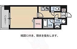 エンクレスト博多LIBERTY 1Kの間取図画像