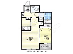 リアンレガーロ博多ステーション 1LDKの間取図画像