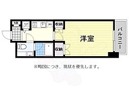 コンフォール高宮東 1Kの間取図画像