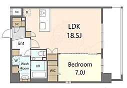 S-RESIDENCE大手門awesome 1LDKの間取図画像