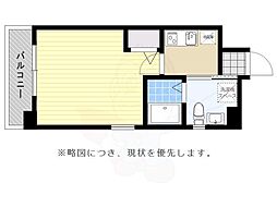 エンクレスト大手門 1Kの間取図画像