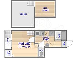 ペルメッソ博多 1Kの間取図画像