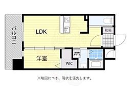 リファレンス六本松ビル 1LDKの間取図画像