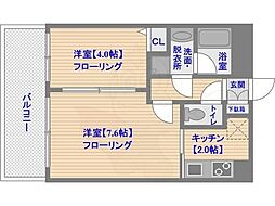 リアンシエルブルー東公園 4階/-