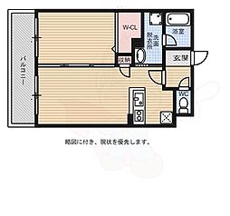 キルンズ博多駅南 1LDKの間取図画像