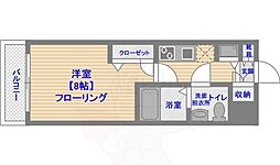 ピュアドームエスパリエ博多 1Kの間取図画像