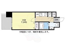 サヴォイザ・パームストリート 1Kの間取図画像