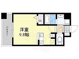 エンクレスト博多 ワンルームの間取図画像