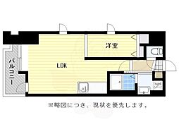 パセオ平尾 1LDKの間取図画像