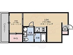 アイ・セレブ箱崎駅前 1LDKの間取図画像