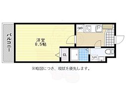 エンクレスト警固 1Kの間取図画像