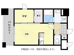 ラクラス博多 1LDKの間取図画像