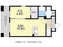 LIBTH-高宮通り 1LDKの間取図画像
