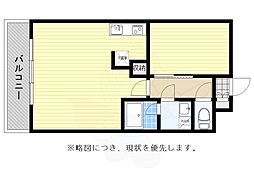 キルンズ博多駅南 1LDKの間取図画像