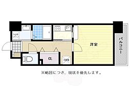 サムティ筥崎宮前 1Kの間取図画像