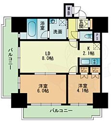 RJRプレシア吉塚駅前 1SLDKの間取図画像