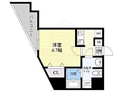 ナビールコート白金 1Kの間取図画像