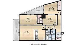 S-FORT警固タワー 3LDKの間取図画像