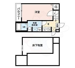 グランショア千代 2Kの間取図画像