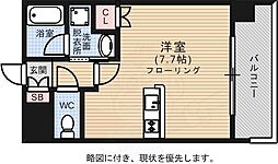エンクレスト薬院大通 ワンルームの間取図画像