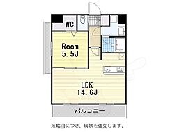 エンクレスト博多イーストパーク 1LDKの間取図画像