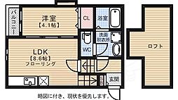 ポラリス箱崎5 1LDKの間取図画像