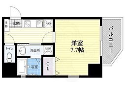 レジデンシャルヒルズ呉服 1Kの間取図画像