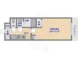 レジデンシャルヒルズ博多駅前弐番館 1Kの間取図画像