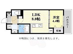 レトワール清水 1LDKの間取図画像