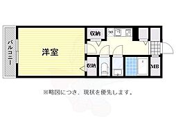 グランディ薬院1 1Kの間取図画像