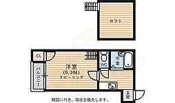 サンフィールド高宮 1SKの間取図画像