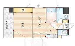 ラファセ美野島 1DKの間取図画像