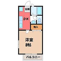 栃木県宇都宮市野沢町（賃貸アパート1DK・2階・27.08㎡） その2