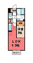 栃木県宇都宮市平松本町（賃貸アパート1LDK・1階・33.34㎡） その2