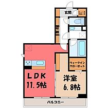 カーサ　ベンディシオン  ｜ 栃木県宇都宮市鶴田町（賃貸マンション1LDK・3階・47.03㎡） その2