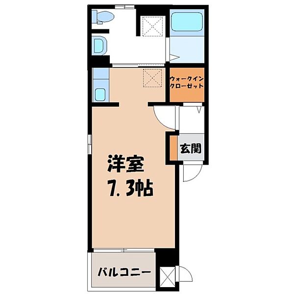 パレ・ニューみやの III ｜栃木県宇都宮市雀の宮3丁目(賃貸アパート1K・2階・26.22㎡)の写真 その2