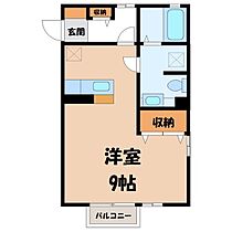 栃木県宇都宮市一ノ沢町（賃貸アパート1R・2階・33.61㎡） その2