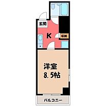 栃木県宇都宮市河原町（賃貸マンション1K・4階・25.27㎡） その2