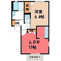 栃木県宇都宮市宝木本町（賃貸アパート1LDK・1階・42.70㎡） その2