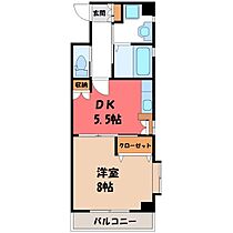 栃木県宇都宮市大通り2丁目（賃貸マンション1DK・6階・38.14㎡） その2