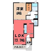 栃木県真岡市並木町3丁目（賃貸アパート1LDK・1階・45.09㎡） その2